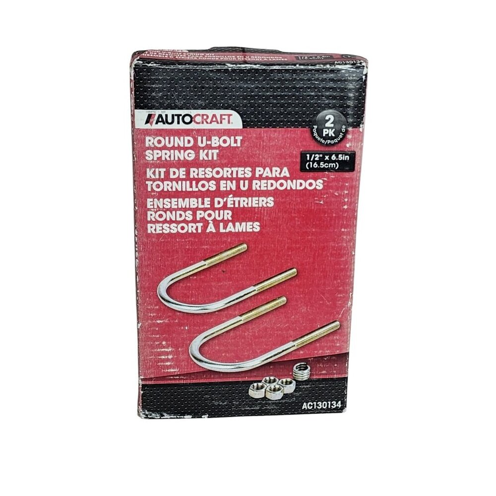 Autocraft Round U-Bolt Spring Kit 1/2"x6.5" (16.5cm) AC130134 – Heavy-Duty